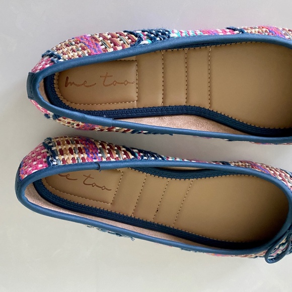 ME TOO ORIGINALS Saylor Flat in Blue Multi Raffia - Size 8 - NWT New - Picture 7 of 8